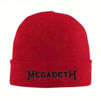 Megadeths Buyar Knitted Hat Women's Men's Skullies Beanies Autumn Winter Hat Hip Hop Metal Rock Band Warm Melon Cap gray
