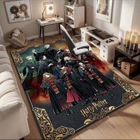 Hario Poterio Anime Plakatas : Hogwartso nuotykis Stalo kilimėlis Namų dekoras Biuro kilimai LB156 80cm by 120cm gray