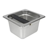 Coffee Knock Box Espresso Dump Bin for Barista Coffee Grind Anti-slip Espresso Dump Bin Grind Waste Bin Coffee Grounds Bucket gray