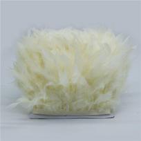 1 Meter Wedding Party Natural Turkey Feathers Ribbon Tassel Home Decor Feathers Trim Sewing Decoration 10-15cm Apparel Fabric mėlyna