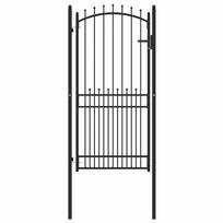 vidaXL Tvoros vartai su smailiais EMMEN 104 x 147 cm Užrakintas