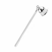 Safe Stainless Steel Candle Extinguisher Long Handle Retro Wick Snuffer Bell Shape Anti-Slip Candle Wicks Cover Festival sidabras