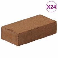 vidaXL Kokoso pluošto blokai, 24vnt., 650g kiekvienas, viso 15,6kg