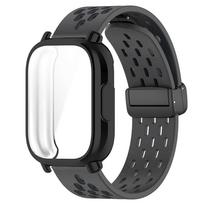 Breathable Strap+Case for Redmi Watch 5 Active Silicone Sport Wristband Full Cover Protector Case for Redmi Watch 5 Lite Band For Redmi 5 Lite black