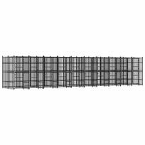 vidaXL Lauko voljeras šunims, plienas, 18,43m²