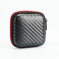 Mini Square Data Cable Organizer Case Portable COB LED Storage Case EVA Packaging Box Compression Resistant Earphone Zipper Bag gray