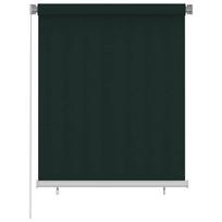vidaXL Lauko roletas, 125 (plotis) x 140 (aukštis) cm, tamsiai žalios spalvos, HDPE
