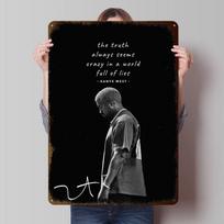 Kanye West Tinplate Posters Customizable Wall Art Retro Vintage Metal Signs for Home Room Mancave Decoration Garage Custom Plate 30X40CM