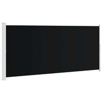 vidaXL Ištraukiama šoninė kiemo pertvara, juodos spalvos, 220x514cm
