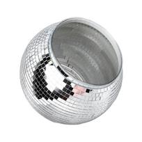 Disco Ball Ice Bucket Plastic Large Capacity Party Drink Bucket for Beer Cocktail Wine Silver gray