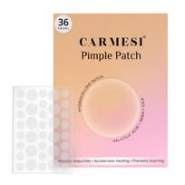 Carmesi Pimple Patch For Face | 36 Hydrocolloid Pimple Patches | 2% w/w Salicylic Acid, Neem, Cica | Helps Reduce Pimples, Redness & Irritation | A white