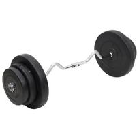 vidaXL Lenkta štanga su svoriais, 60kg