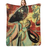 Jackson Pollack  Moon Woman Throw Blanket Cozy Throw Blanket for Bed Sofa Chair 75x100cm (30x40inch) black