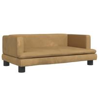vidaXL Vaikiška sofa, rudos spalvos, 80x45x30cm, aksomas