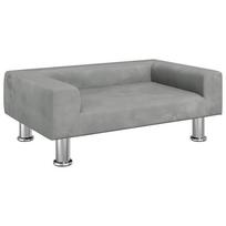 vidaXL Vaikiška sofa, šviesiai pilkos spalvos, 70x45x26,5cm, aksomas