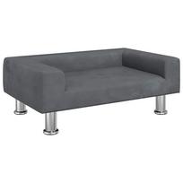 vidaXL Vaikiška sofa, tamsiai pilkos spalvos, 70x45x26,5cm, aksomas