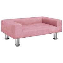 vidaXL Vaikiška sofa, rožinės spalvos, 70x45x26,5cm, aksomas