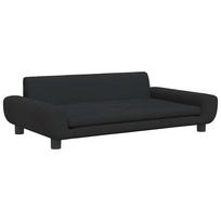 vidaXL Vaikiška sofa, juodos spalvos, 100x54x33cm, aksomas