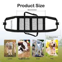 with Heavy Duty Pet Weighing Sling Nylon Goat Harness Livestock Scale Sling  for Goats Sheep Calves black