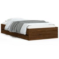vidaXL Lovos rėmas su daiktadėže Brown Oak 100 x 200 cm
