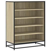 vidaXL Spintelė batams, ąžuolo, 75x38x97,5cm, mediena ir metalas