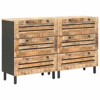 vidaXL Saugojimo spintos 2 vnt. 120 x 33 x 75 cm Kietas mango medis