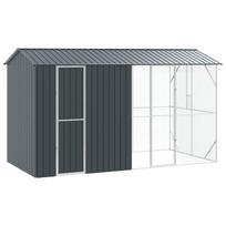vidaXL Paukščių narvas Antracitas 430 x 208 x 247 cm Cinkuota plienas