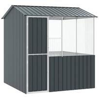vidaXL Paukščių narvas Antracitas 215 x 209 x 230 cm Cinkuota plienas