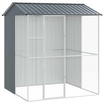 vidaXL Paukščių narvas Antracitas 215 x 210 x 247 cm Cinkuota plienas