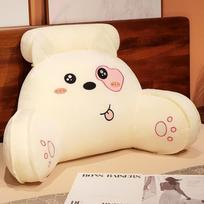 Cartoon Husky Lumbar Support Pillow Large Backrest Bed Reading Cushion Chair Sofa Tatami Lazy Pillow 60x45cm  1KG pilka spalva