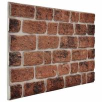 vidaXL Sienų plokštės 10 vnt. 100 x 50 cm Rudas Plytas EPS putos