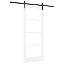 vidaXL Slankios durys 83 x 202 cm Tvirtos pušies mediena ir stiklas