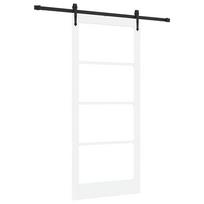 vidaXL Slankios durys 93 x 211 cm Tvirtos pušies mediena ir stiklas