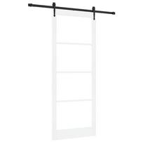 vidaXL Slankios durys 93 x 232 cm Tvirtos pušies mediena ir stiklas