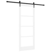 vidaXL Slankios durys 83 x 211 cm Tvirtos pušies mediena ir stiklas