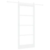 vidaXL Slankios durys 93 x 211 cm Tvirtos pušies mediena ir stiklas