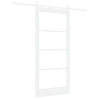 vidaXL Slankios durys 93 x 202 cm Tvirtos pušies mediena ir stiklas