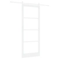 vidaXL Slankios durys 93 x 232 cm Tvirtos pušies mediena ir stiklas
