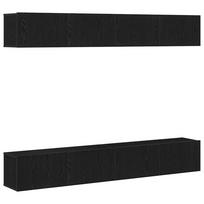 vidaXL TV spintelių komplektas 4 vnt. 100 x 30 x 30 cm Juodas ąžuolas