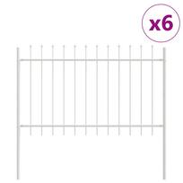 vidaXL Sodo tvora WOERDEN 6 vnt. 10,2 x 0,8 m Miltelinis plienas Balta
