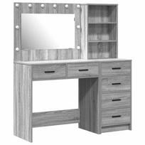 vidaXL Makiažo stalas 2 vnt. Šviesiai pilka 78.5 x 41 x 135 cm