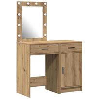 vidaXL Makiažo stalas 2 vnt. Ruda 50 x 41 x 135 cm Apdirbta mediena