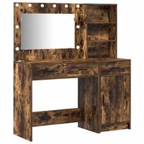 vidaXL Makiažo stalas 2 vnt. Ruda 78,5 x 41 x 135 cm Apdirbta mediena