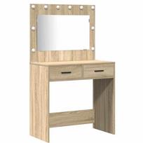 vidaXL Makiažo stalas 2 vnt. Ruda 78,5 x 41 x 135 cm Apdirbta mediena