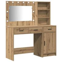 vidaXL Makiažo stalas 2 vnt. Ruda 78,5 x 41 x 135 cm Apdirbta mediena