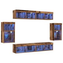 vidaXL TV spintelių komplektas 8 vnt. 37 x 30 x 70 cm Sena mediena