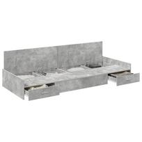 vidaXL Lovos rėmas Betono pilka 80 x 200 cm Apdirbta mediena