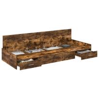 vidaXL Lovos rėmas Senovinis medis 75 x 190 cm Apdirbta mediena