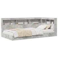 vidaXL Knygų spinta lova Betono pilka 75 x 190 cm Apdirbta mediena