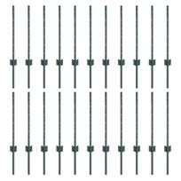 vidaXL Įmontuotas tvoros stulpas 22 vnt. Žalia 100 cm